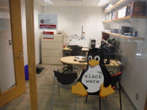 Office slackware penguin sticker