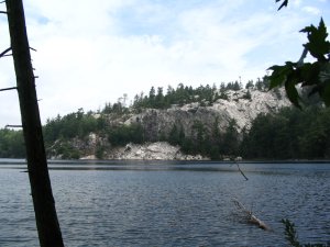 Across the lake